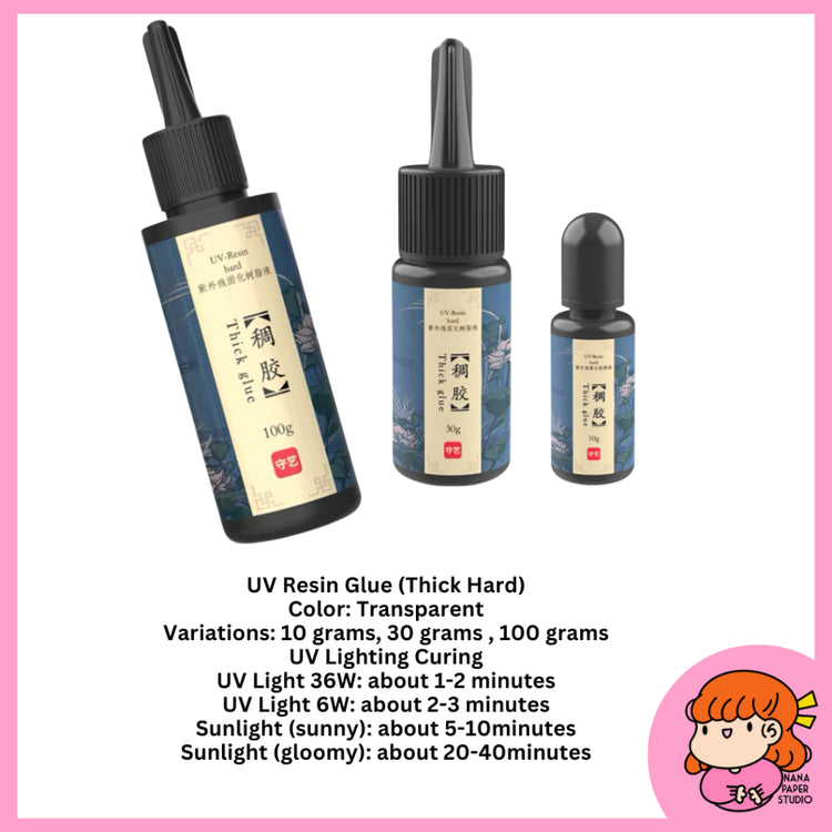 🇸🇬 UV Resin Glue HARD CRystal CleaR UV-curable Epoxy For DIY Jewelry Making Handmade Crafting