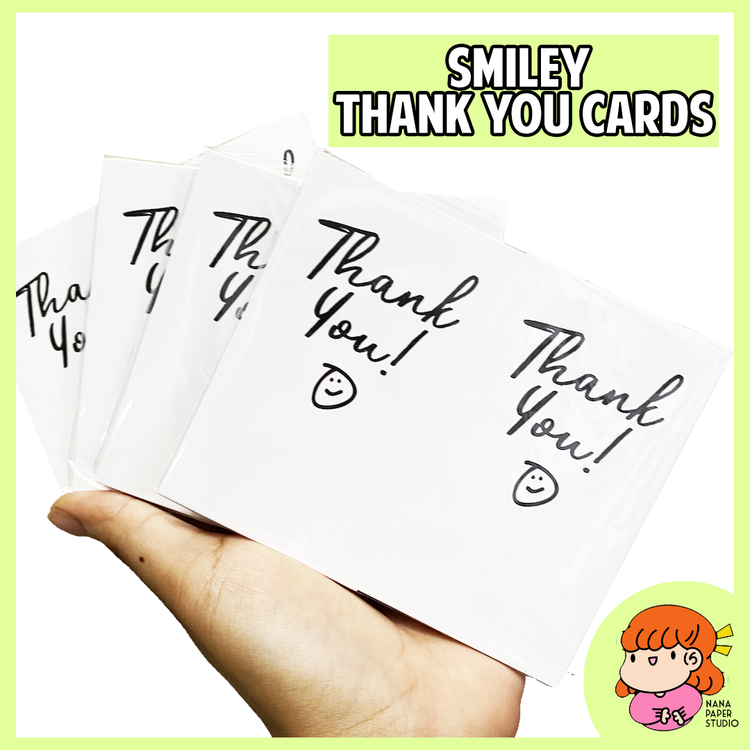 🇸🇬 Thank you Card Smiley Design Minimalist Simple Nana Paper Studio